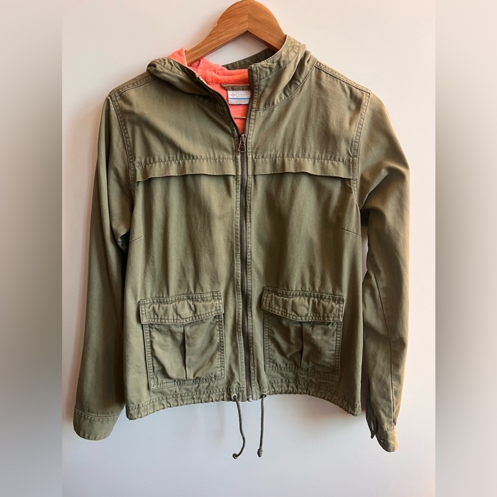 Columbia Olive Green Zip Up Jacket